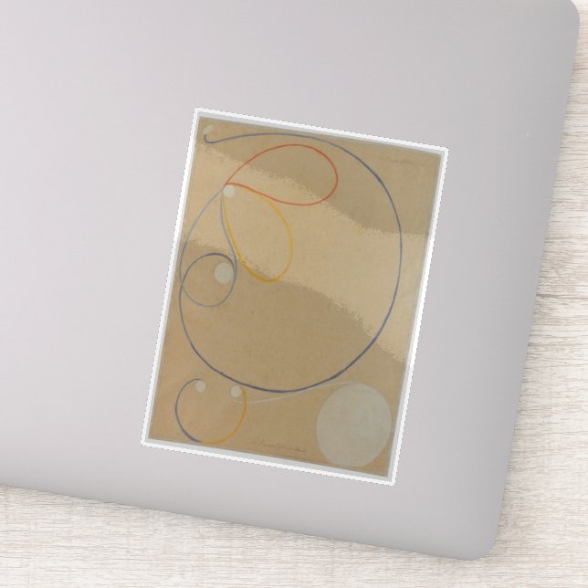 Sticker Hilma Af Klint, Seven Point Star No7, Art Abstrait (Détail)