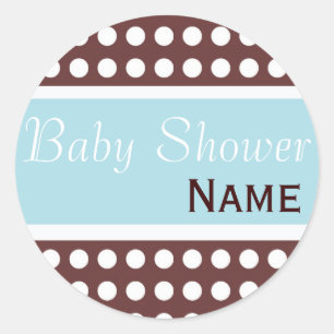Sticker Hip Blue et Brown Baby shower