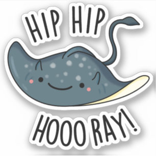 Sticker Hip Hip Hoo-ray Drôle de Punition de Raie