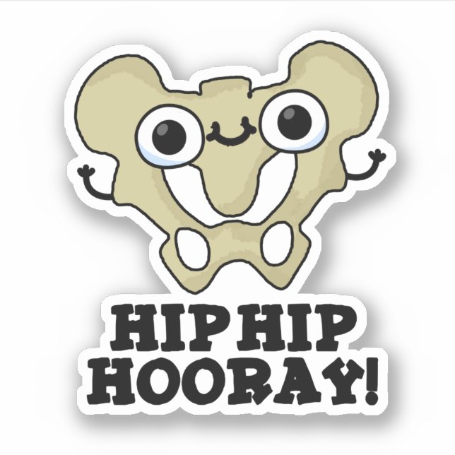 Sticker Hip Hip Hop Funny Anatomy Pun (Devant)