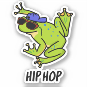Sticker Hip hop Funny Hopping Frog Pun