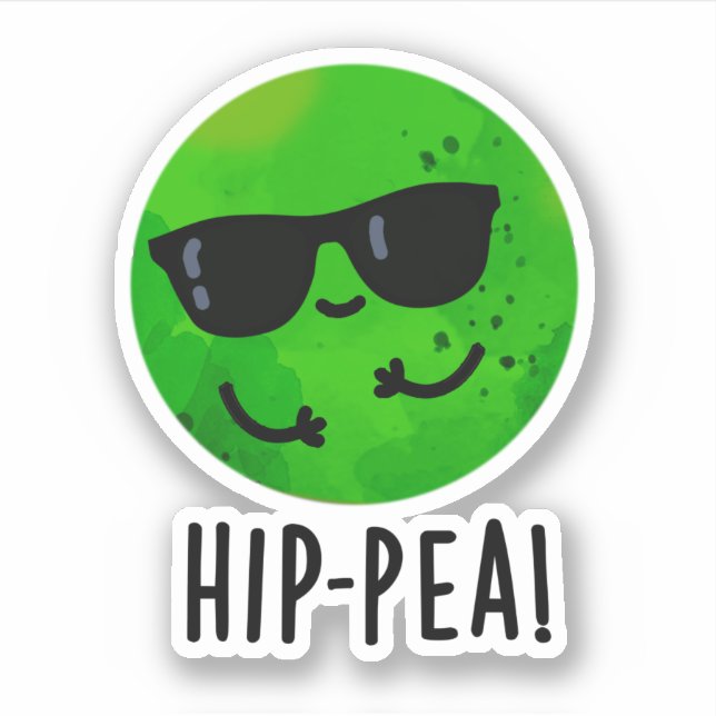 Sticker Hip-Pea amusant Hip Pea Pun (Devant)