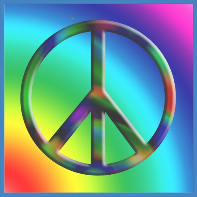 Sticker Hippie Peace LG (Devant)