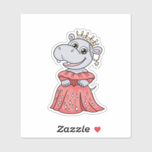 Sticker Hippo Princess