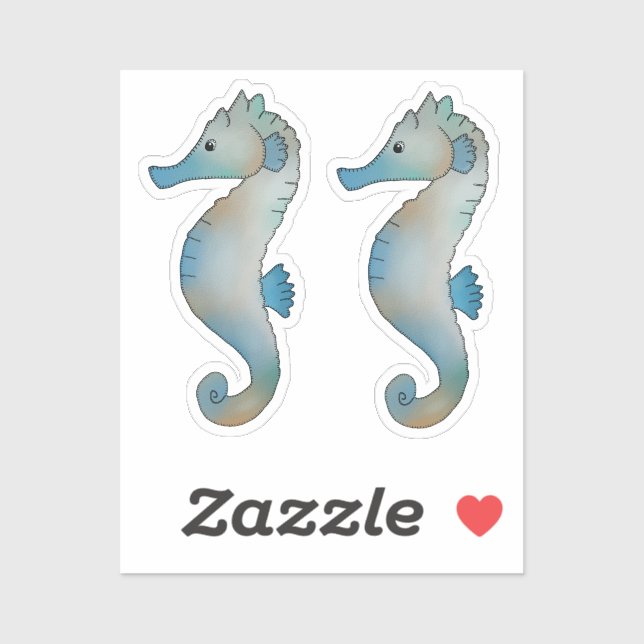 Sticker hippocampe (Feuille)