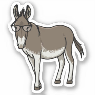 Sticker Hipster Donkey