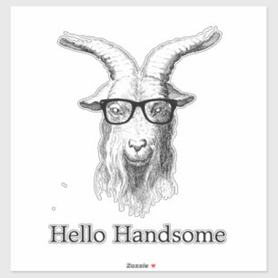 Sticker Hipster goat