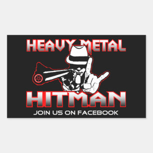 Sticker Hitman en métal lourd