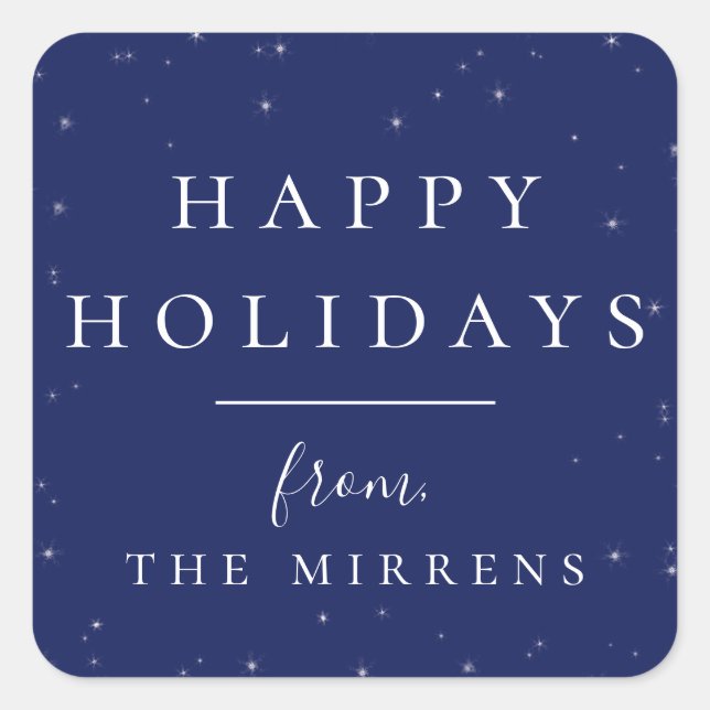 Sticker hiver bleu Vacances (Devant)