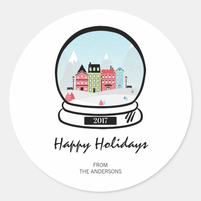 Sticker hiver Snow Globe (Devant)