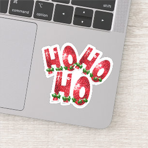 Sticker HO HO Red Christmas