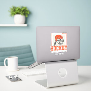 Sticker Hockey Casque Joueur Vintage Entraîneur De Jeu Ou 