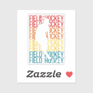 Sticker Hockey sur gazon Vintage rétrograde Hockey sur gaz