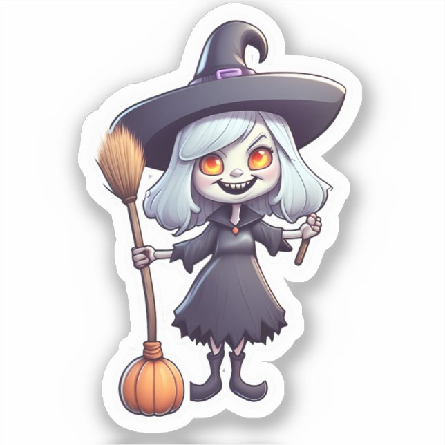 Sticker Hocus Pocus Haha : Les sorcières sont devenues amu (Recto)