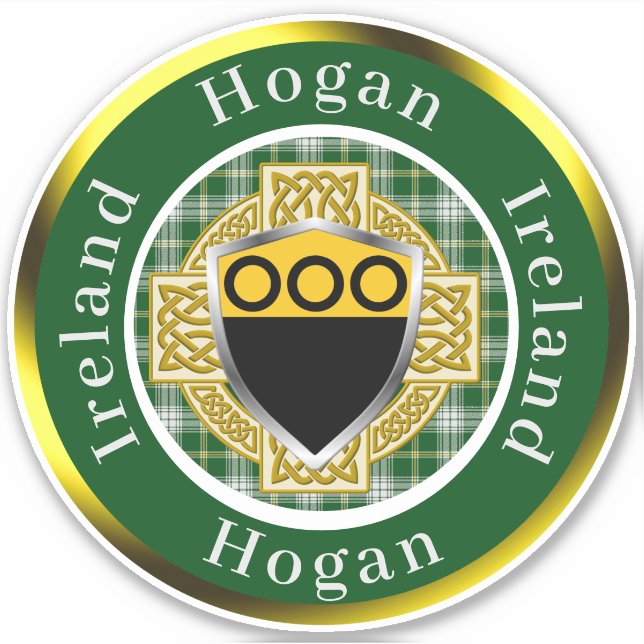 Sticker Hogan Shield & Croix celtique Personnalisé (Devant)