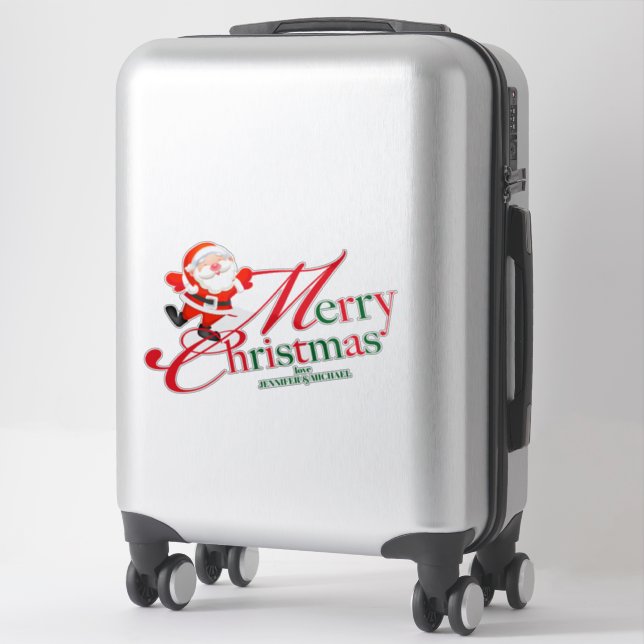 Sticker Holiday Custom Merry Christmas (Sur valise)