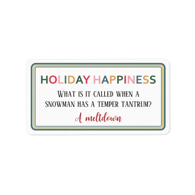 Sticker Holiday Happiness (Devant)