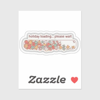 Sticker Holiday Loading Progress Bar Cute Christmas Vinyl