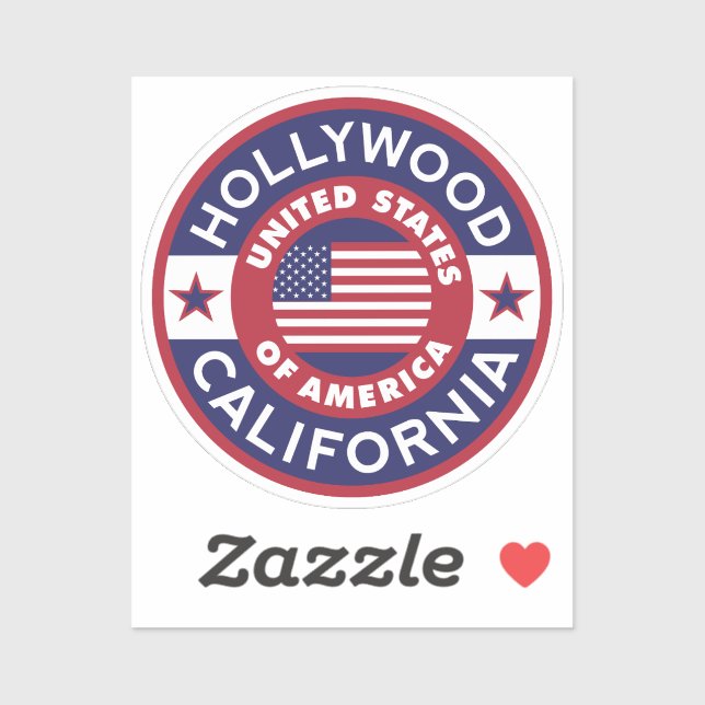 Sticker HOLLYWOOD, Californie (Feuille)
