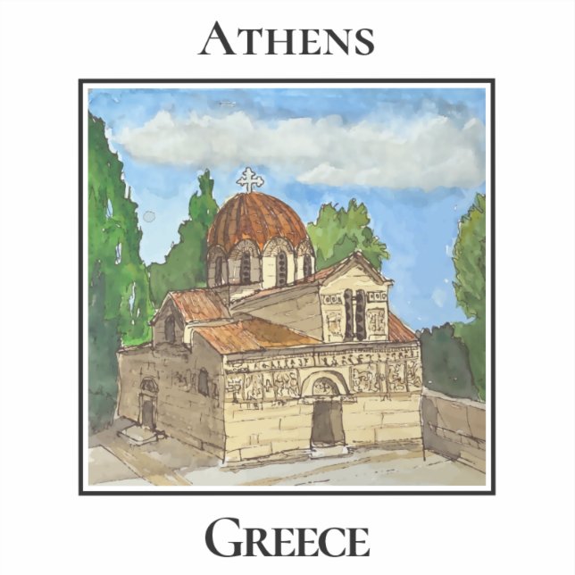 Sticker Holy Church of the Virgin Mary Gorgoepikoos (Recto)