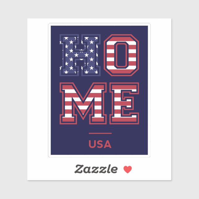 STICKER HOME USA (Feuille)