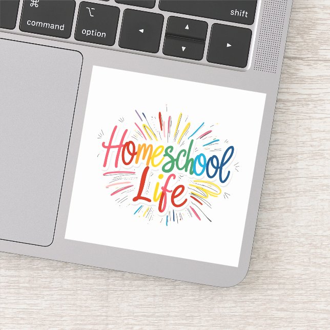 Sticker Homeschool Life Atsy Rainbow Sketch (Détail)