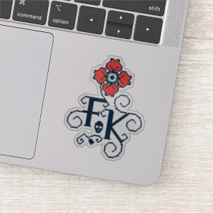 Sticker Hommage floral de Frida Kahlo  