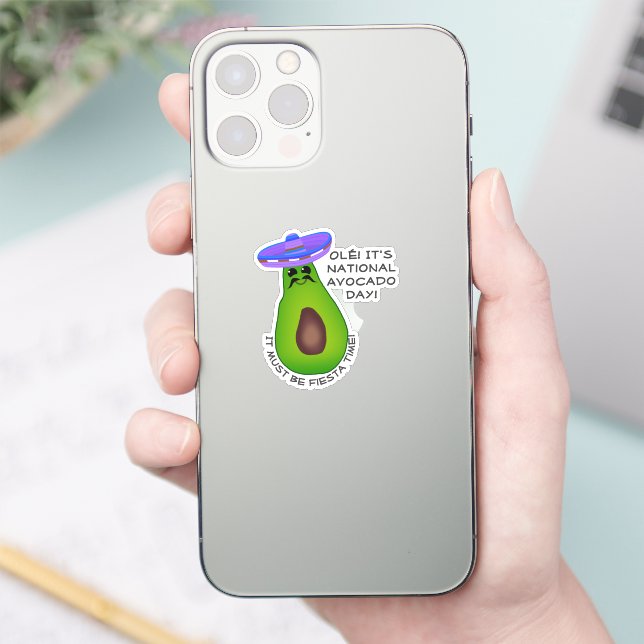 Sticker Homme à l'avocat avec sombrero (Téléphone)