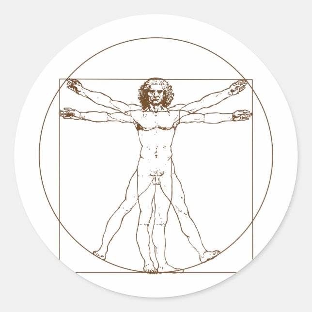Sticker Homme Da Vinci Vitruvian (Devant)