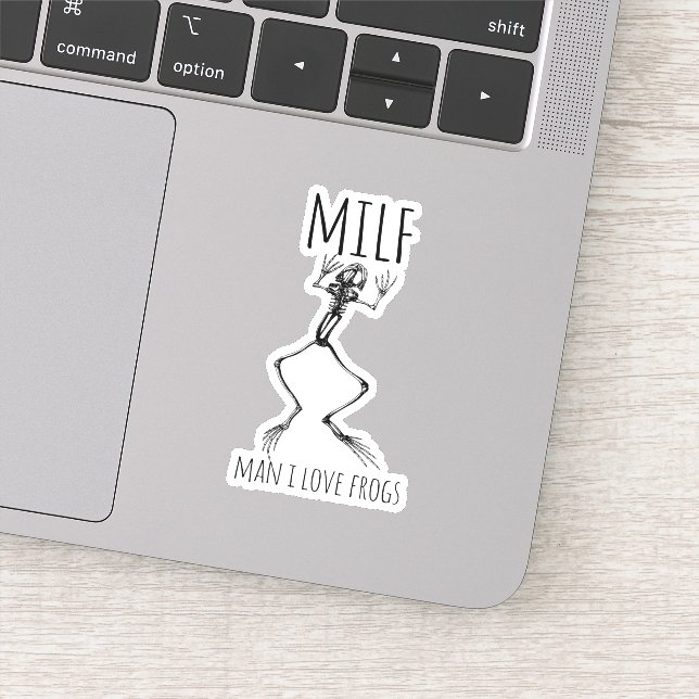 Sticker Homme J'aime les grenouilles (Détail)