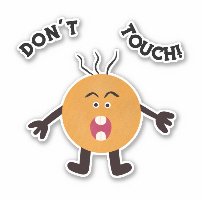 Sticker Homme orange hurlant (Devant)