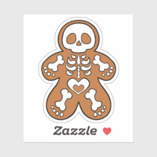 Sticker Homme squelette en pain d'épices