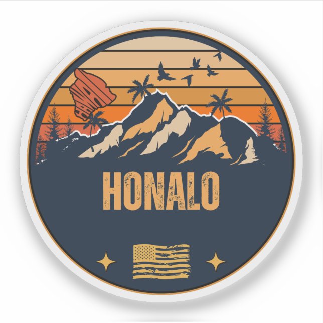 Sticker Honalo, Hawaï (Devant)
