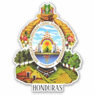 Sticker Honduras Armoiries Nationales Patriotique