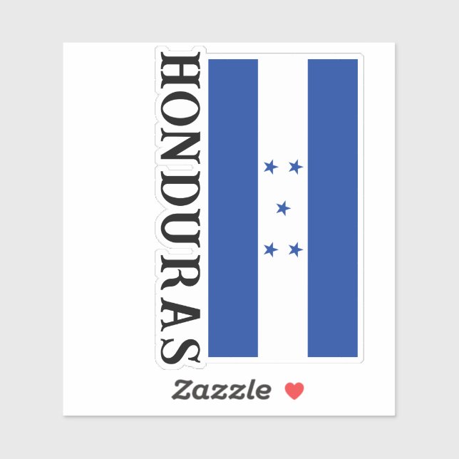Sticker Honduras avec drapeau bleu et blanc (Feuille)