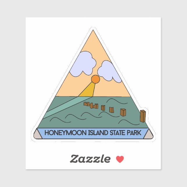 Sticker Honeymoon Island State Park (Feuille)