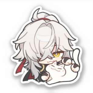 Sticker Honkai Star Rail Chibi Jing Yuan Kitty