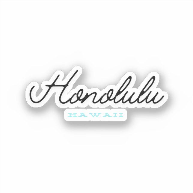 Sticker Honolulu Hawaï (Recto)