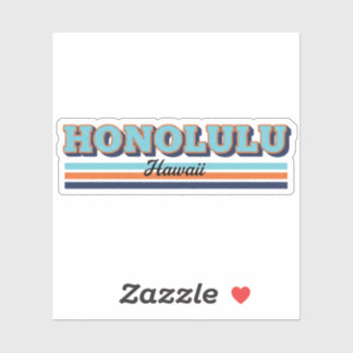Sticker Honolulu, HI | Rayures de ville, honolulu, hawaï,