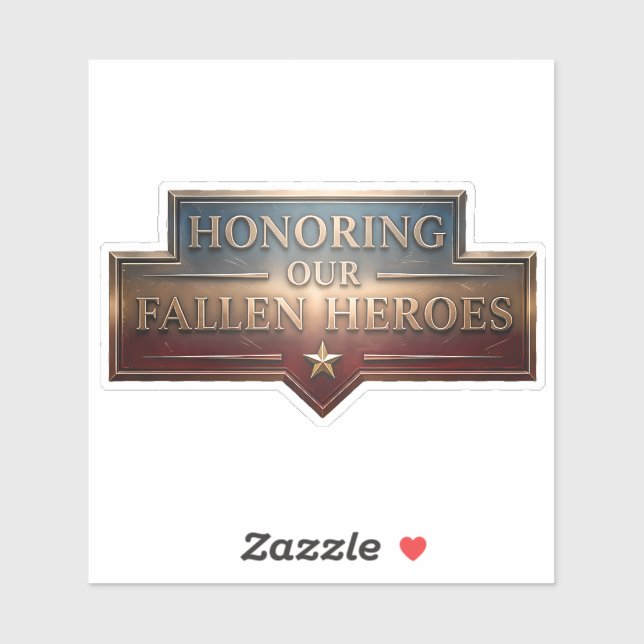 Sticker Honoring Our Fallen Heroes / Pegatina Memorial Day (Feuille)
