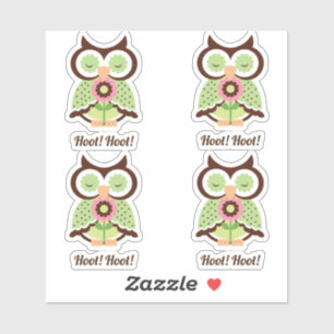 Sticker Hoot Hoot ! Ensemble adorable de quatre chouettes