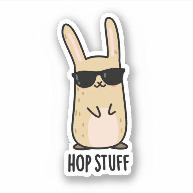 Sticker Hop Stuff Funny Lapin Lapin Pun (Devant)
