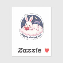 Hopping Dans Un Bon Livre - Joli Lapin