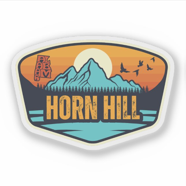 Sticker Horn Hill, Alabama (Devant)