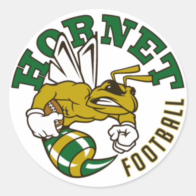 Sticker Hornet Football Round (Devant)
