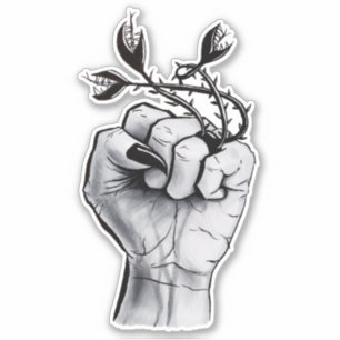 Sticker Horreur Art Black Magic Bague Main Dark Imaginaire