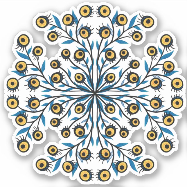 Sticker Horreur étrange Créature Goth Imaginaire Art avec  (Devant)