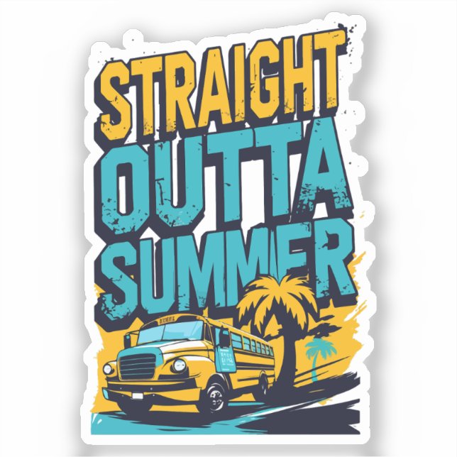 Sticker Hors Été - Retro Retour à l'école (Recto)