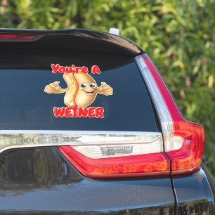 Sticker Hot Dog Pun Vous êtes un Weiner