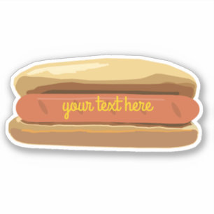 Sticker Hotdog avec moutarde